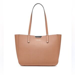 Calvin Klein Camel Leather Tote